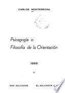 Psicagogia o filosofia de la orientacion