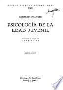 Psicología de la edad juvenil