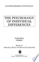 Psychology of Individual Differences: Intelligence