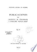 Publicaciones del Instituto de Etnografía y Folklore Hoyos Sáinz.