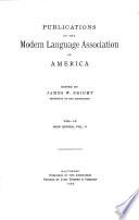 Publications of the Modern Language Association of America