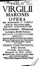 Publii Virgilii Maronis Opera