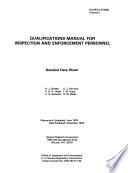 Qualifications Manual for Inspection and Enforcement Personnel
