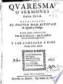 Quaresma o Sermones para ella