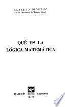 Qué es la lógica matemática
