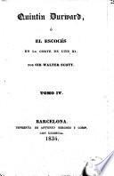 Quintin Durward, ó el Escocés en la corte de Luis XI.
