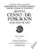 Quinto Censo de Población. 15 de mayo de 1930. Zona Norte