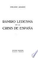 Ramiro Ledesma en la crisis de España