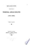 Reclamaciones Presentadas Al Tribunal Anglo-chileno (1894-1896).