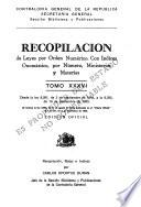 Recopilación de leyes por orden numérico