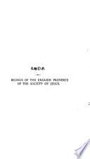 Records of the English province of the Society of Jesus ... in the sixteenth and seventeenth centuries