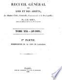 Recueil général des lois et des arrêts en matière civile, criminelle, commerciale et de droit public par J. B. Sirey