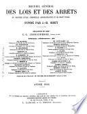 Recueil général des lois et des arrêts