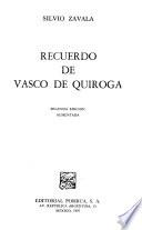 Recuerdo de Vasco de Quiroga