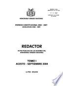 Redactor actas públicas de las sesiones de la honorable Cámara de Senadores
