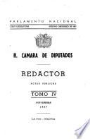 Redactor de la H. Cámara de Diputados (Sesiones reservadas).