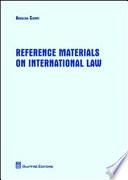 Reference Materials on International Law