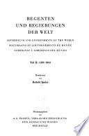 Regenten und Regierungen der Welt: 1492-1953