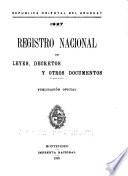 Registro nacional de leyes de la República Oriental del Uruguay