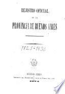 Registro oficial de la provincia de Buenos Aires