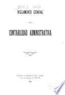 Reglamento general de contabilidad administrativa