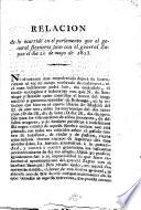 Relacion de lo ocurrido en el parlamento que el general Bessieres tuvo con el general Zayas el dia 20 de mayo de 1823