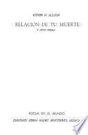 Relación de tu muerte, y otros poemas