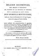 Relacion documentada ... del trastorno de las provincias de Venezuela