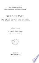 Relaciones de Don Juan de Persia