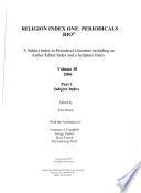 Religion Index One
