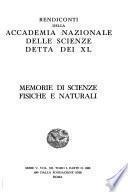 Rendiconti della Accademia nazionale delle scienze detta dei XL.