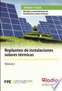 Replanteo de Instalaciones Solares Térmicas. Energía y agua