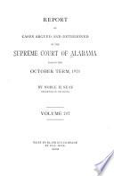 Report of Cases Argued and Determined in the Supreme Court of Alabama