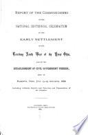 Report of the Commissioners of the national centennial celebration of the early settlement of the territory north west of the river Ohio