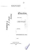 Report of the State Board of Education, Shewing the Condition of the Public Schools of Maryland for the Year Ending ...