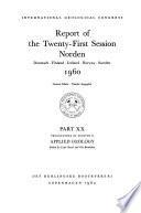 Report of the Twenty-first Session, Norden: Applied geology