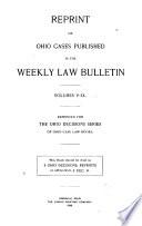 Reports of Cases Argued and Determined in Ohio Courts of Record: Weekly law bulletin