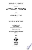Reports of Cases Decided in the Appellate Division of the Supreme Court, State of New York