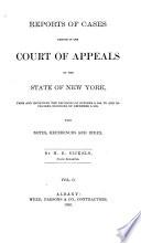 Reports of Cases Decided in the Court of Appeals of the State of New York