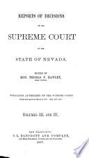 Reports of Cases Determined in the Supreme Court of the State of Nevada