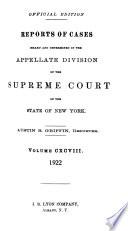 Reports of Cases Heard and Determined in the Appellate Division of the Supreme Court of the State of New York