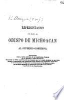 Representacion ... al supremo gobierno, protestando contra varios artículos de la constitucion federal de los Estados Unidos Mexicanos, decretada in 1857, etc