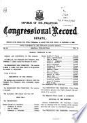Republic of the Philippines Congressional Record