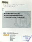 Research Roadmap of Technologies for Carbon Sequestration Alternatives