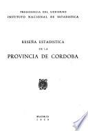 Reseña estadística de la Provincia de Cordoba