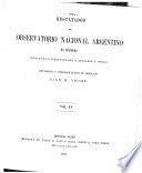 Resultados del Observatorio Nacional Argentino en Córdoba
