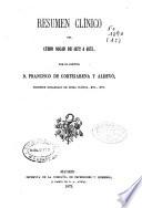 Resúmen clínico del curso solar [sic] de 1872 a 1873