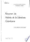 Resumen de historia de la literatura colombiana