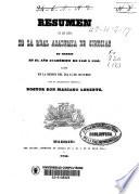 Resúmen de las actas de la Real Academia de Ciencias de Madrid, en al año académico de 1852 á 1853, leído en la sesión pública del dia 14 de octubre ...