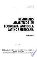 Resúmenes analíticos en economía agrícola latinoamericana